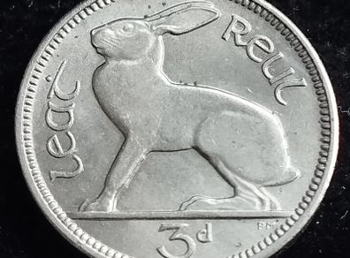 Ireland - 1966 - 3 Pence - Hare - UNC - KM.12a - [#2045]