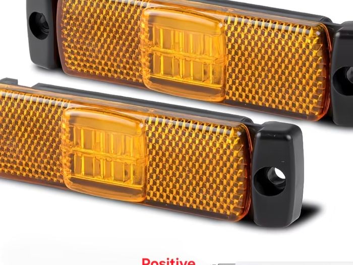 x2 Pcs12V LED Amber Orange Side Marker Board Lights Trailer Truck Van Bus Camper