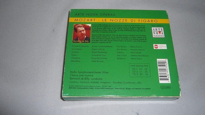 Mozart. Le Nozze Di Figaro. 3 x CD Boxset. Free Postage!