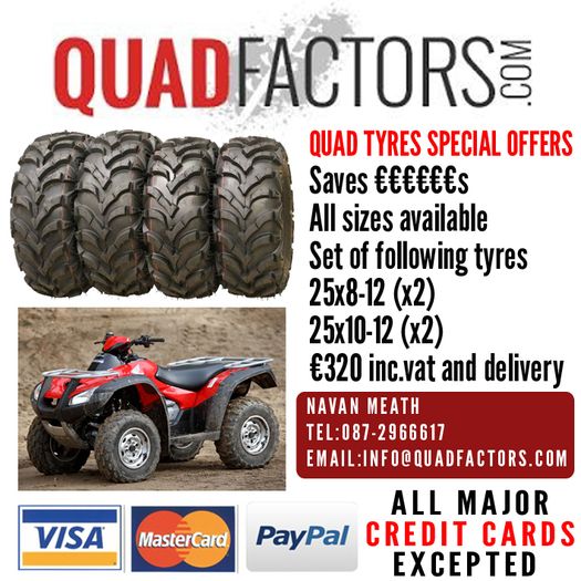 Quad Tyres, Tubes Etc