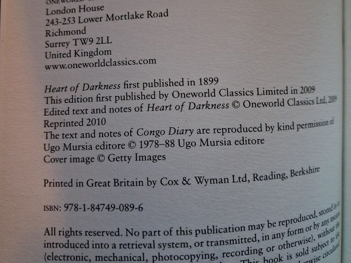 Joseph Conrad / The Heart of Darkness & The Complete Congo Diary / 2010