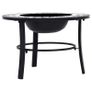 Mosaic Fire Pit Black and White 68cm Ceramic Image 4