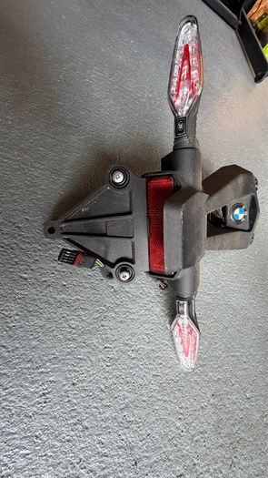 BMW S1000RR. Genuine License Plate Bracket/LED indicators.