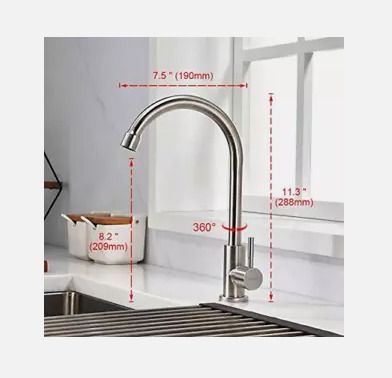 Ibergrif M18703 Kitchen Faucet, Cold Water Only Kitchen Taps