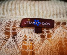 Uttam London Designer Long Lacy  cardy size L 16