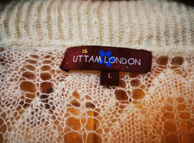 Uttam London Designer Long Lacy  cardy size L 16