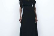 Zara Long Cape Dress Limited Edition