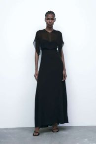 Zara Long Cape Dress Limited Edition