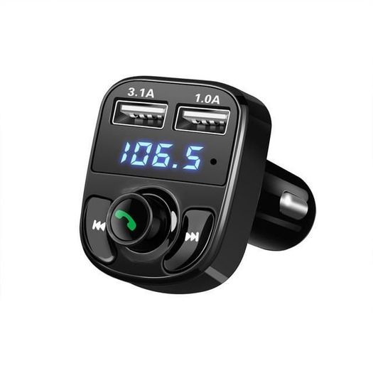 FM Transmitter Aux Modulator Bluetooth Handsfree Car Kit Car Audio MP3 Player with 3.1A Quick Charge Dual USB Car Charger iPhone iPad Tablet