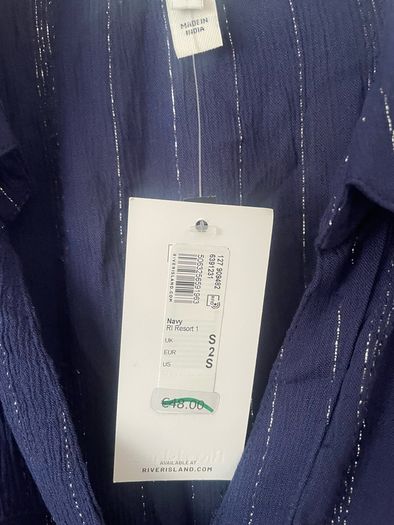 Ladies River Island Beach Shirt Size Small