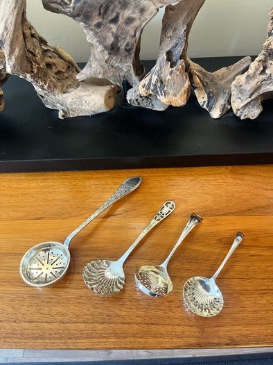 Antique Sugar Sifters x4