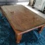 Solid Wood Glass Topped Coffee Table Image 2