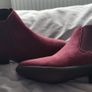 Maroon suede ankle boots Image 2