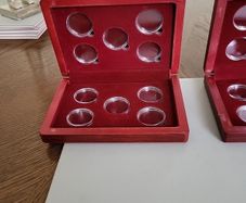 Coin collectors wooden boxes
