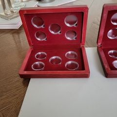 Coin collectors wooden boxes