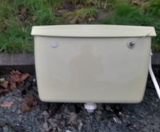 Green retro toilet
