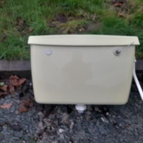 Green retro toilet