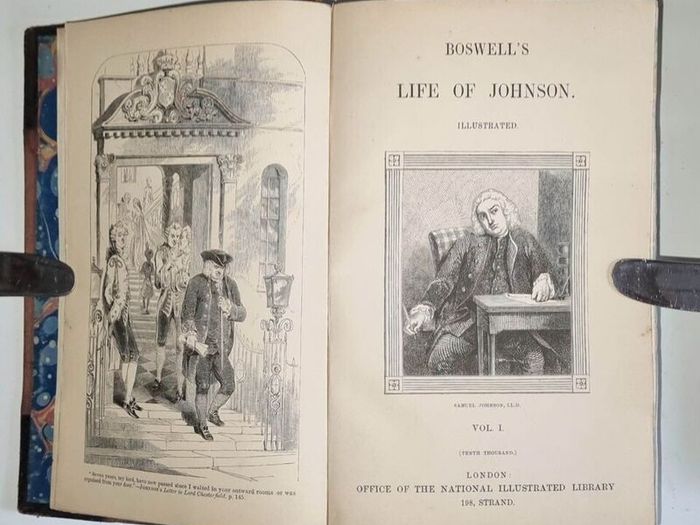 James Boswell, The Life of Samuel Johnson, 1851. Illustrated, First Edition.