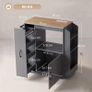 Kitchen Trolley with Power Outlet Kitchen Island Cart  Pull-Out Drawer Image 2