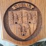 soild oak hand carved clock Image 5