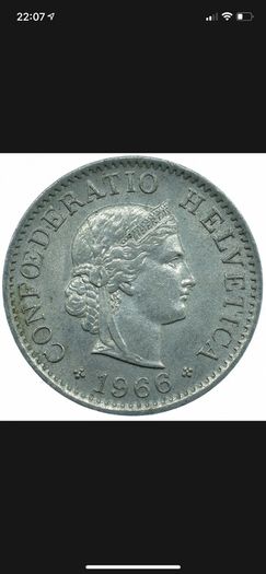 Switzerland 5 Rappen Helvetica 1966