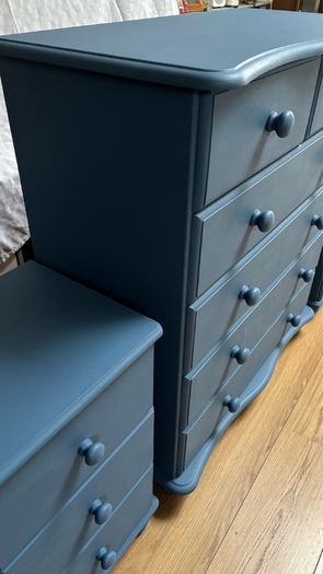 Upcycled chest of drawers and 2 lockers