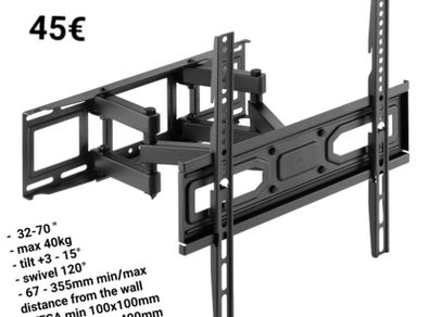 Tv Wall Mount Bracket Tilt Swivel 32"-70"
