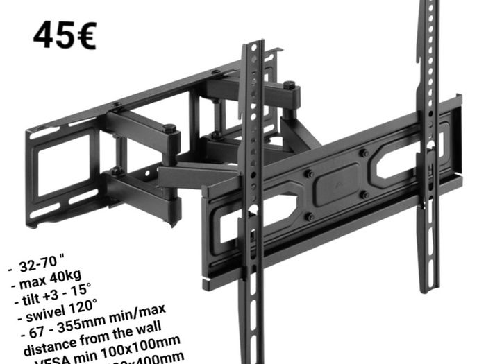 Tv Wall Mount Bracket Tilt Swivel 32"-70"