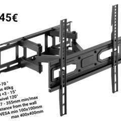 Tv Wall Mount Bracket Tilt Swivel 32"-70"