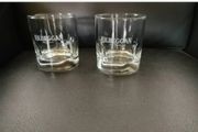 Kilbeggan whiskey glasses x2