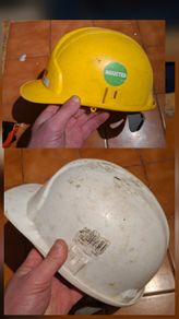 Two safety helmets
