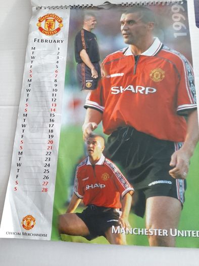 Vintage Man United 1999 calendar