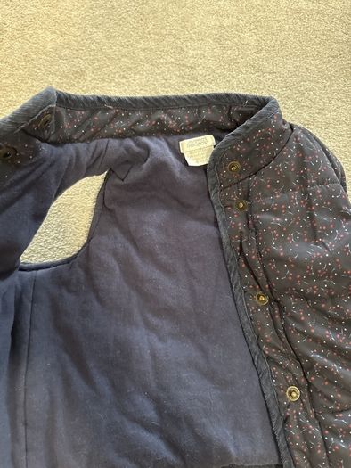 mamas& papas body warmer navy size 9-12months