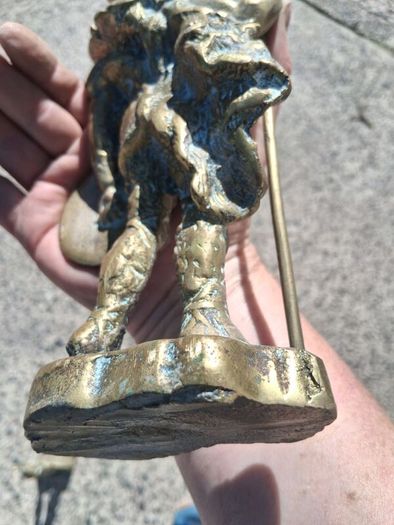 3 x Mid Century 10 inch Solid Brass Viking Warriors(6.9 kgs)