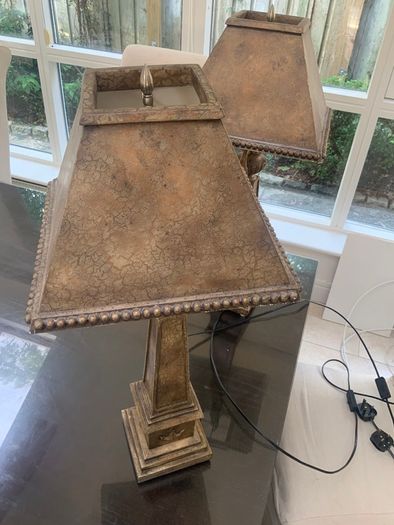 Heavy tall lamps x 2