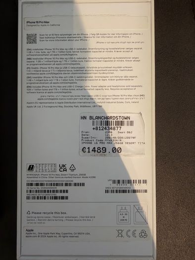 iphone 16 pro max 256gb