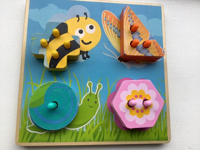 Wooden dominos & shape colour matching.