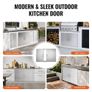 BBQ Access Door, 990x660 mm Double Outdoor Kitchen Door, Stainless Steel Flush Mount Door, Wall Vertical Door with Handles and Hooks Image 3