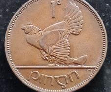 Ireland 1937 penny coin