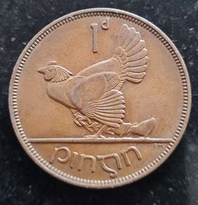 Ireland 1937 penny coin