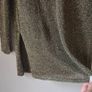 HM Womens Black and Gold Glitter Stretch Mesh long top, size 10 Image 6