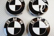 BMW 4x 68mm Hub Cover Wheel Blue Hubcaps Center Caps