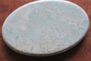 Unique Persian Pale Blue Green &amp; Cream Onyx Plinth / Base