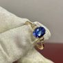Gold Ring with Tanzanite and Diamonds Image 9