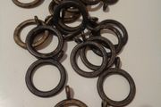 Black/Gold Plastic Curtain Rings x 26