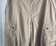 Mens Linen Blend Stretch Cargo Shorts waist 34 inches  - New