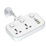 LDNIO SC2413 UK EU US Plug Power Strip With USB Port Extension Power Socket 2500 W 1 PD/QC 3.0 2 AUTO-ID Total 20W Image 3