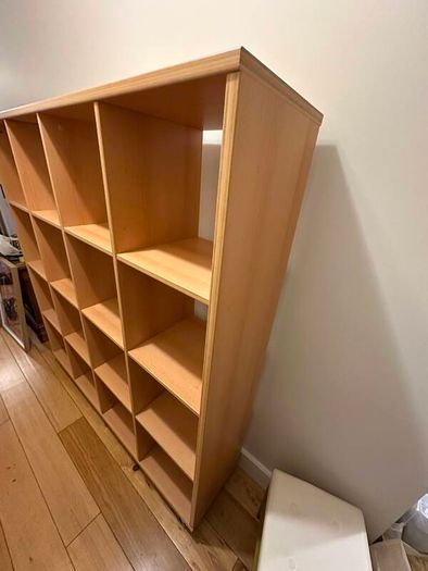4x4 Cube Shelving Unit with Lockable Wheels