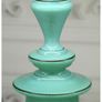 Antique Bristol Blue Opaline Glass Handpainted Urn Vase Image 4