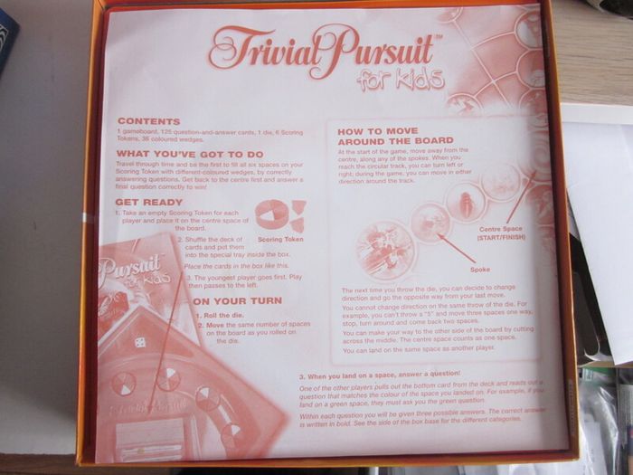 Trivial Pursuit for Kids Board Game  2001